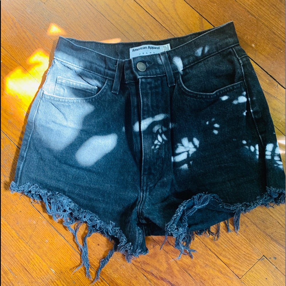 American Apparel high-waisted jean shorts